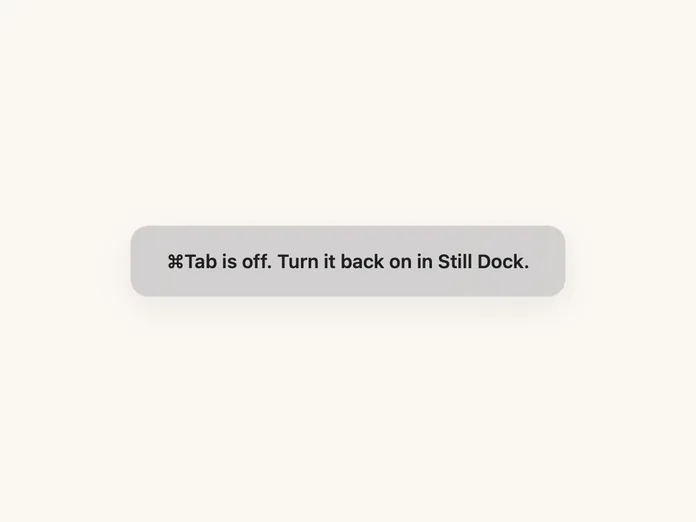 Still Dock switching off Command-Tab