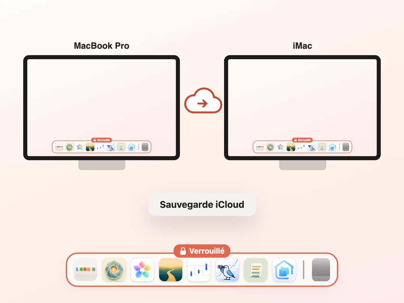 Still Dock sauvegardant le Dock sur iCloud