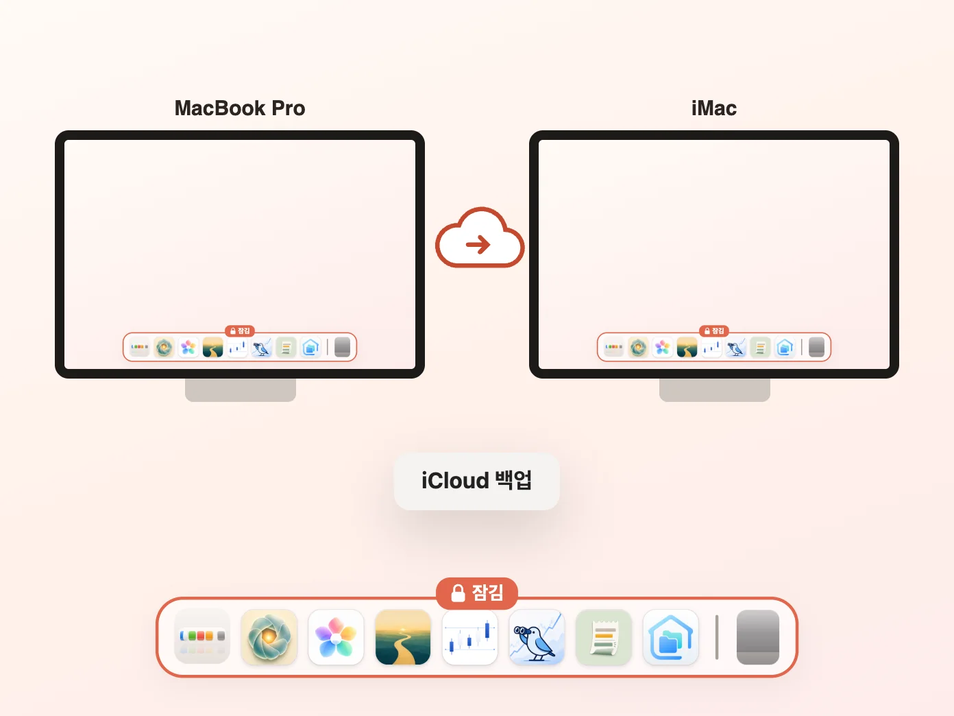 iCloud에 Dock을 백업하는 Still Dock