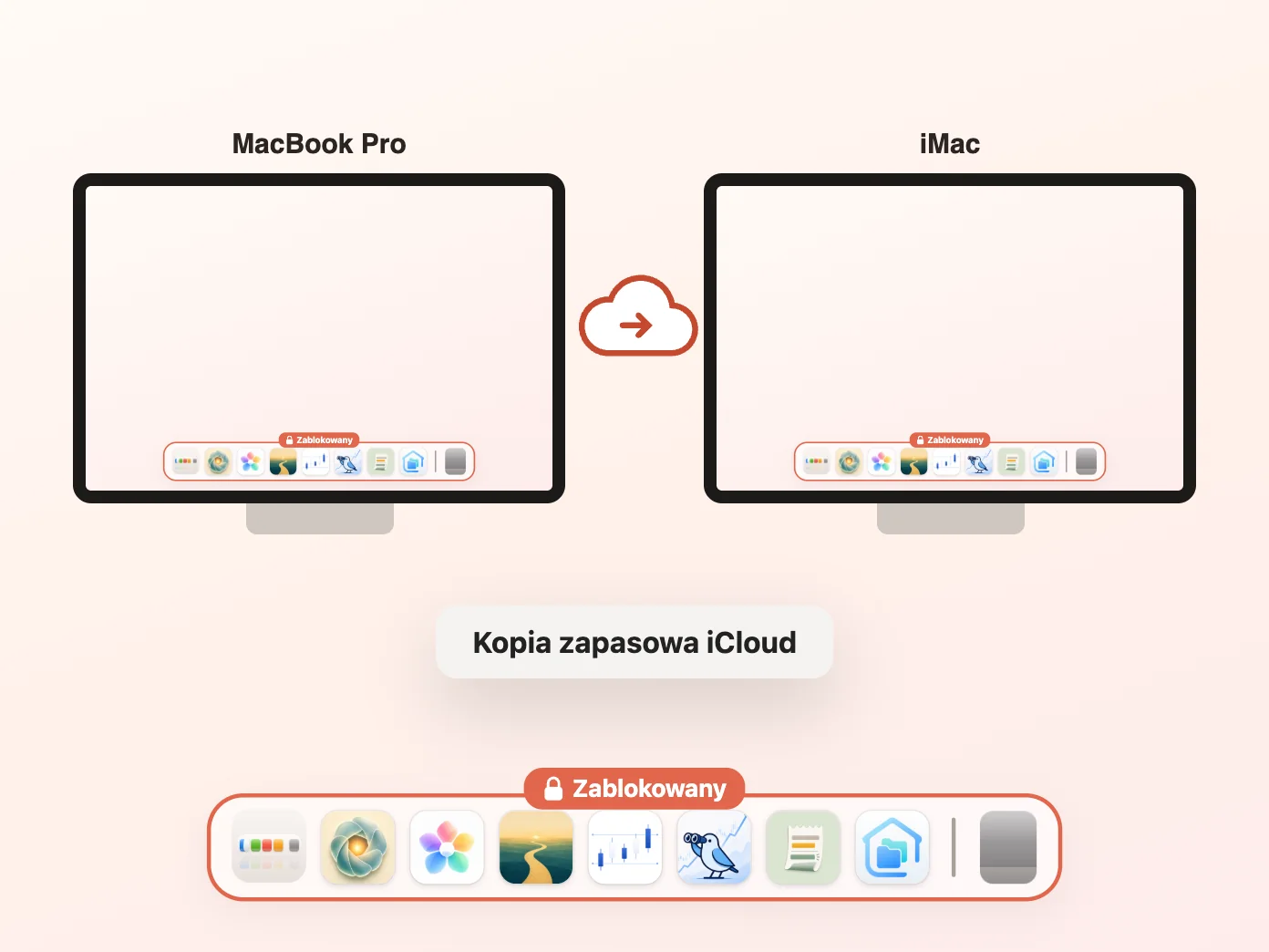Still Dock tworzący kopię Docka w iCloud