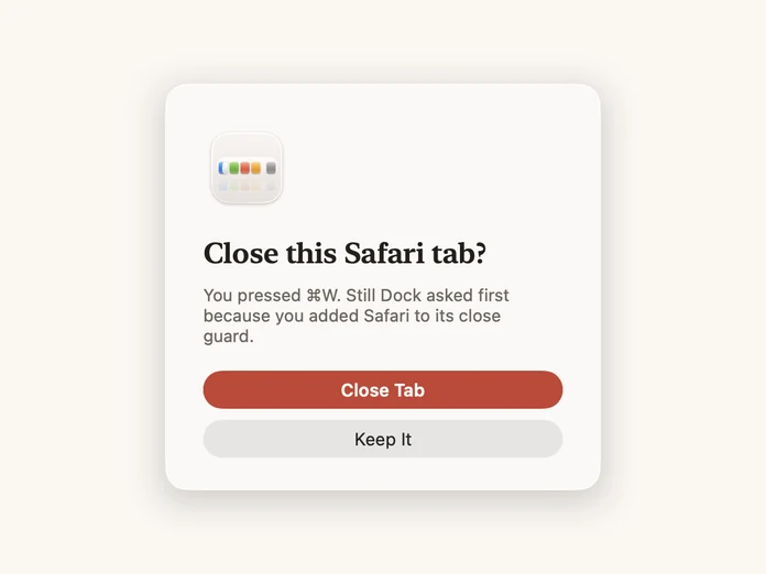 Still Dock asking before Command-W closes a tab