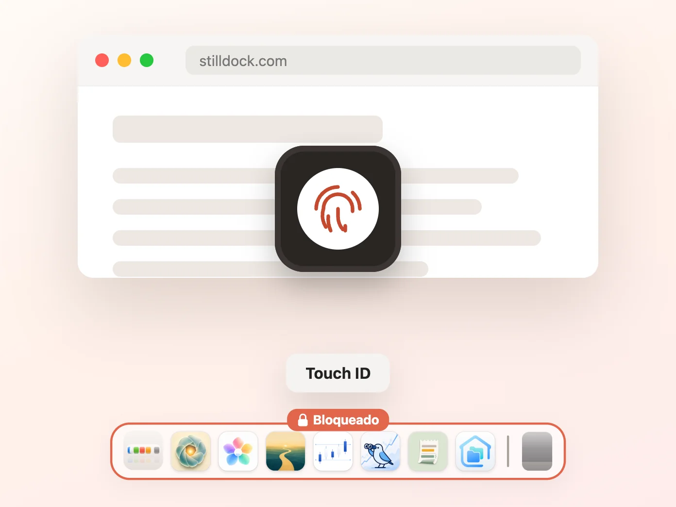 O Still Dock a pedir Touch ID antes de desbloquear