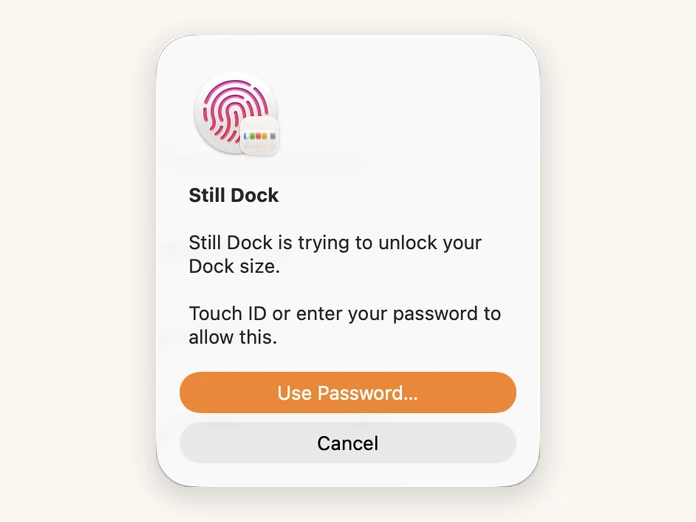 Still Dock asking for Touch ID before unlocking