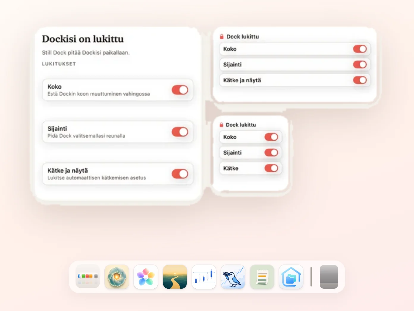 Still Dock -widget työpöydällä