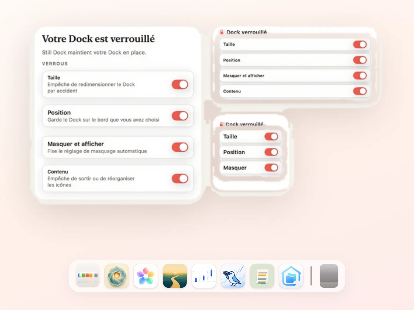 Le widget Still Dock sur un bureau