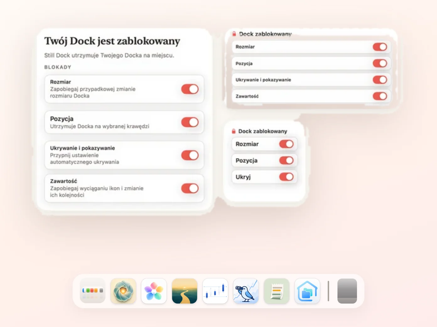 Widżet Still Dock na biurku