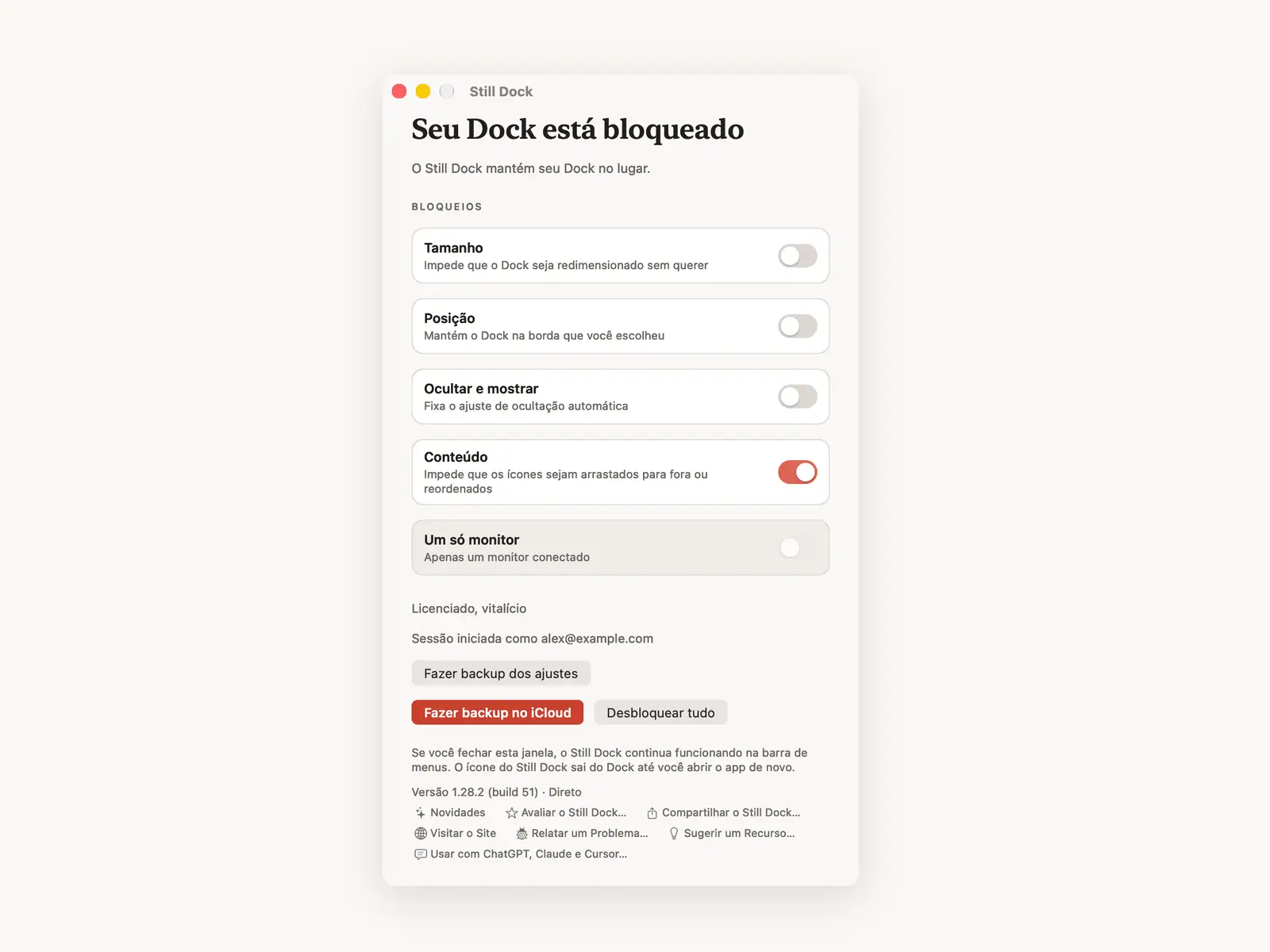 Bloquear o conteúdo