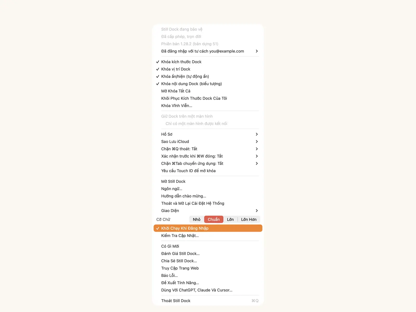 Thanh menu