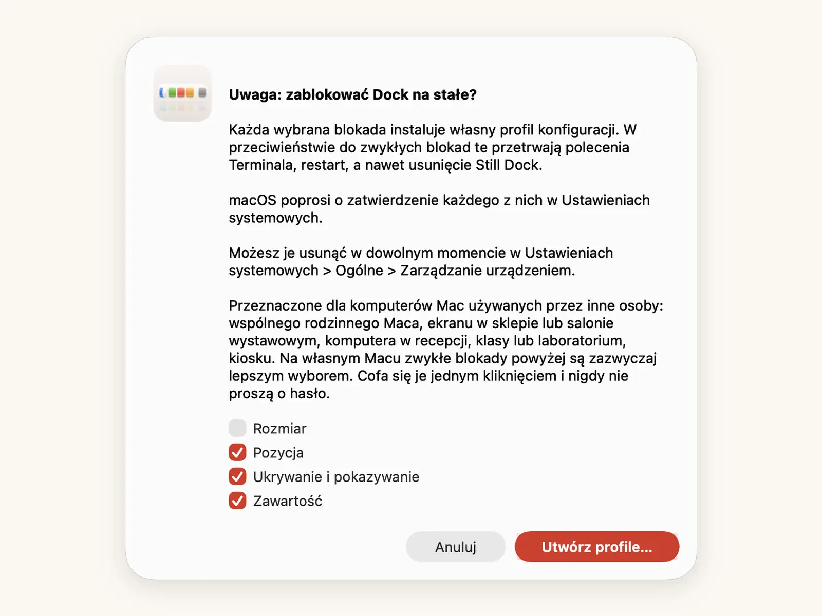 Stała blokada