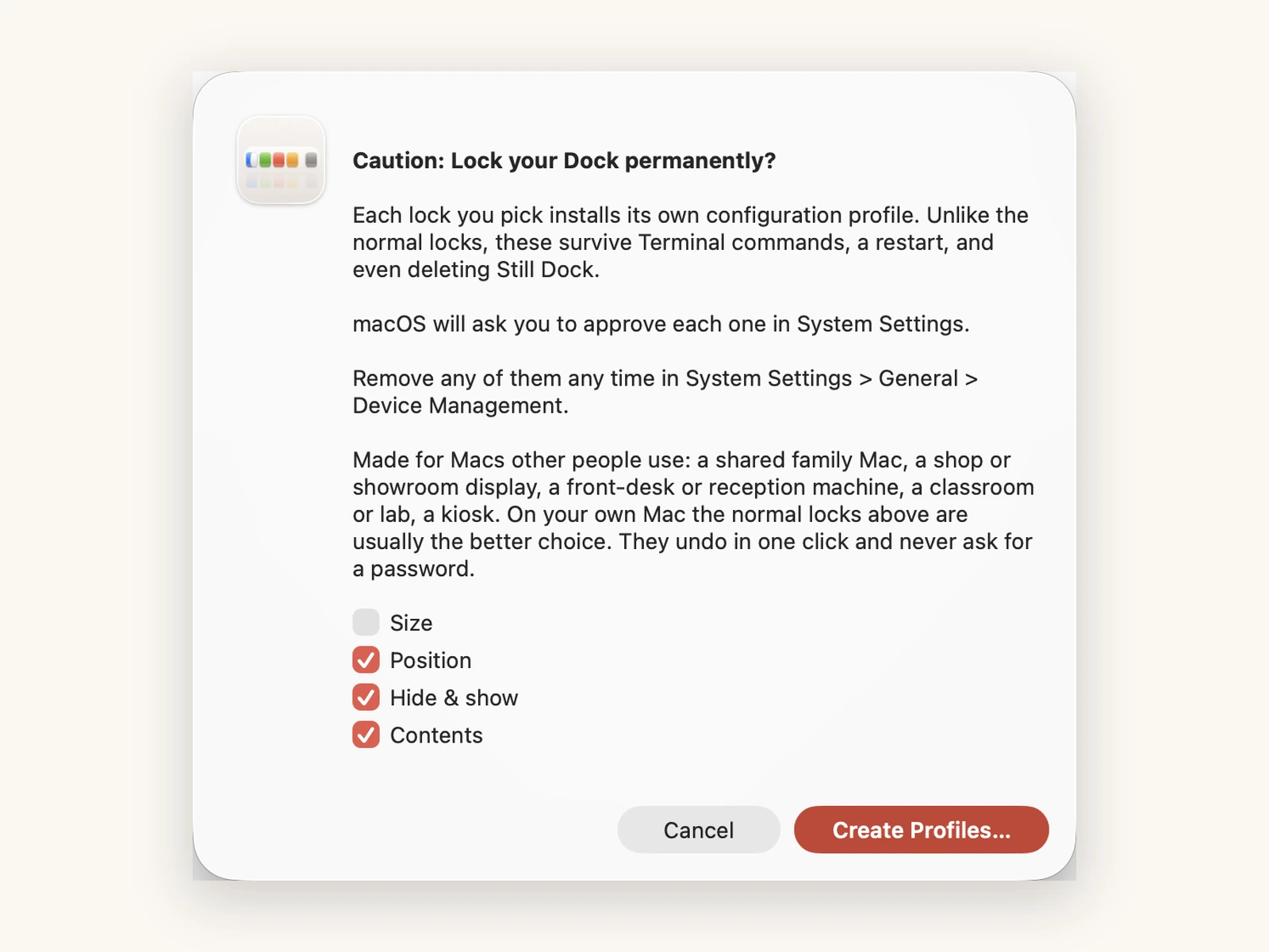 Permanent lock