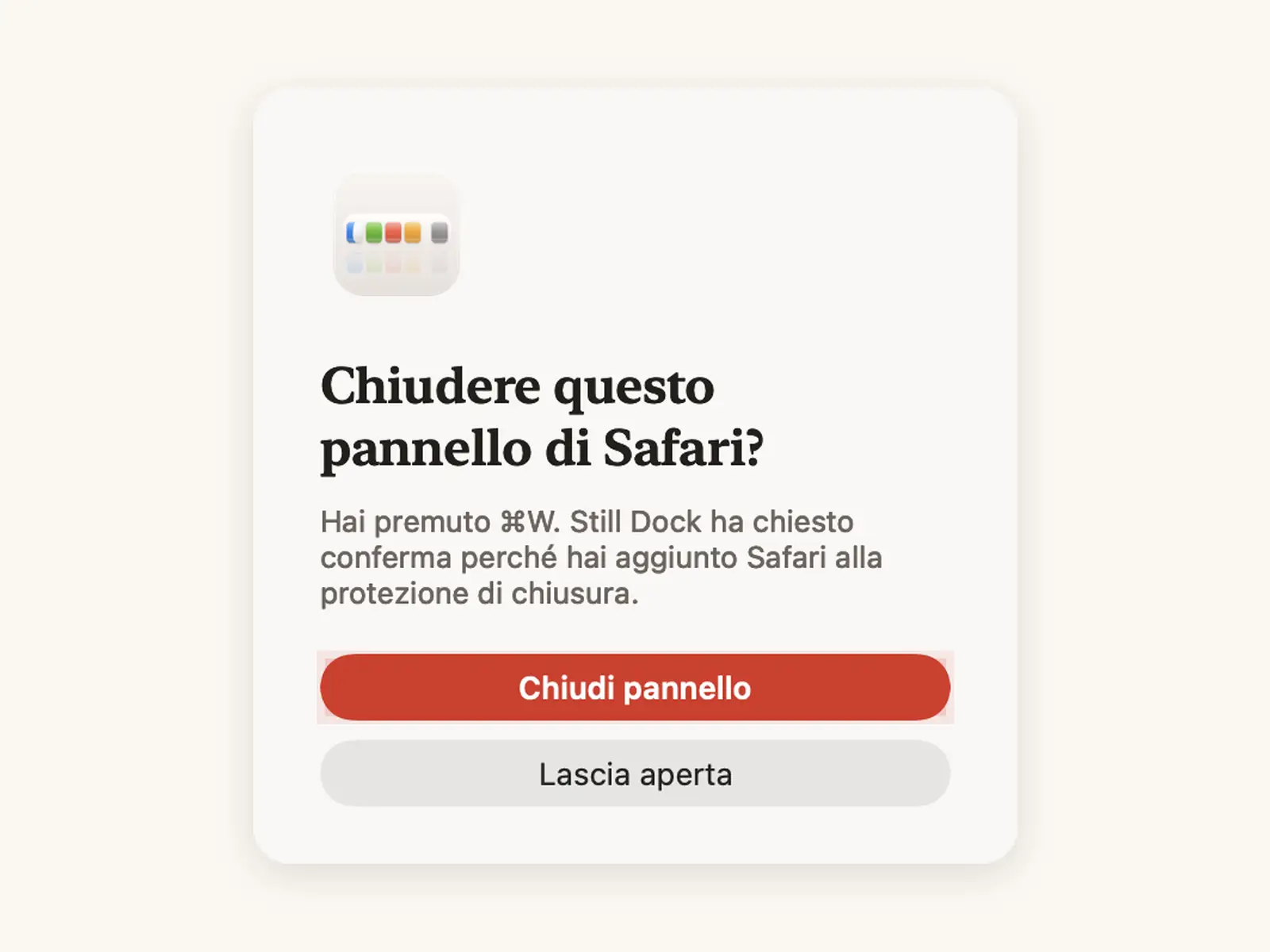 Protezione di Cmd Q e Cmd W