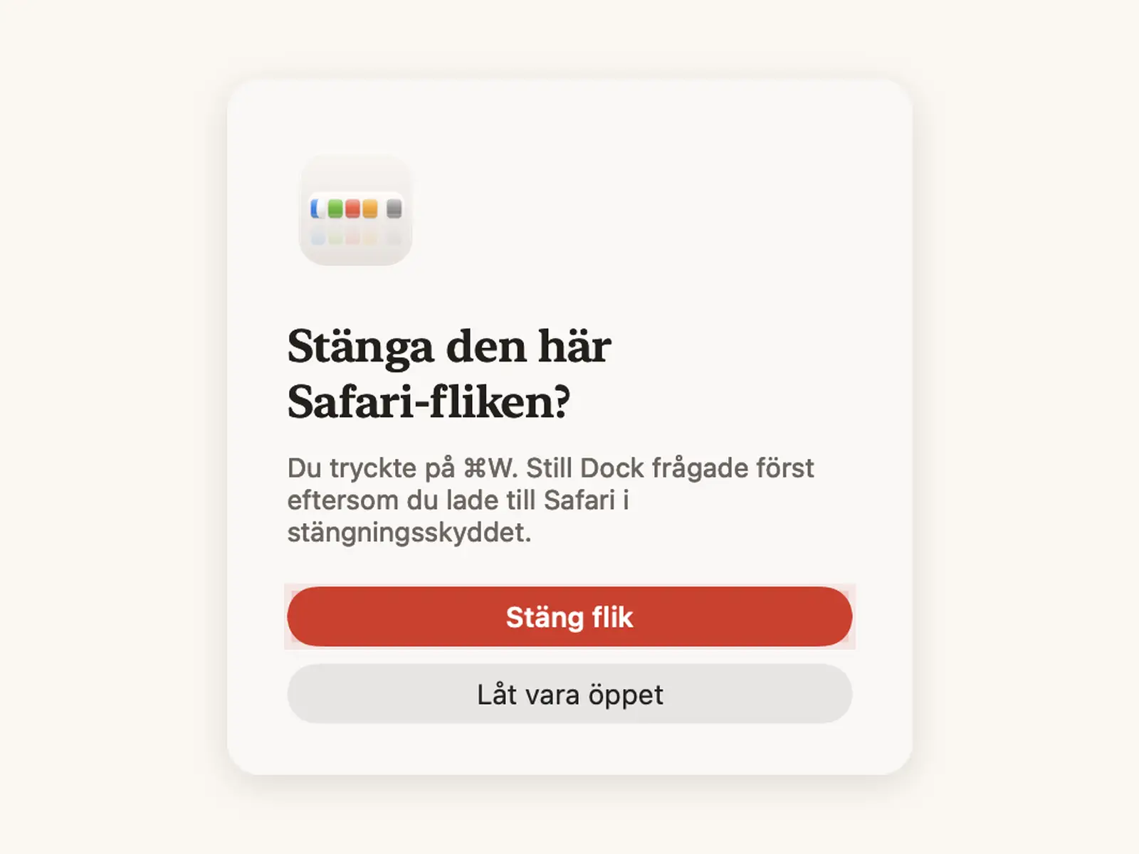 Skydd för Cmd Q och Cmd W
