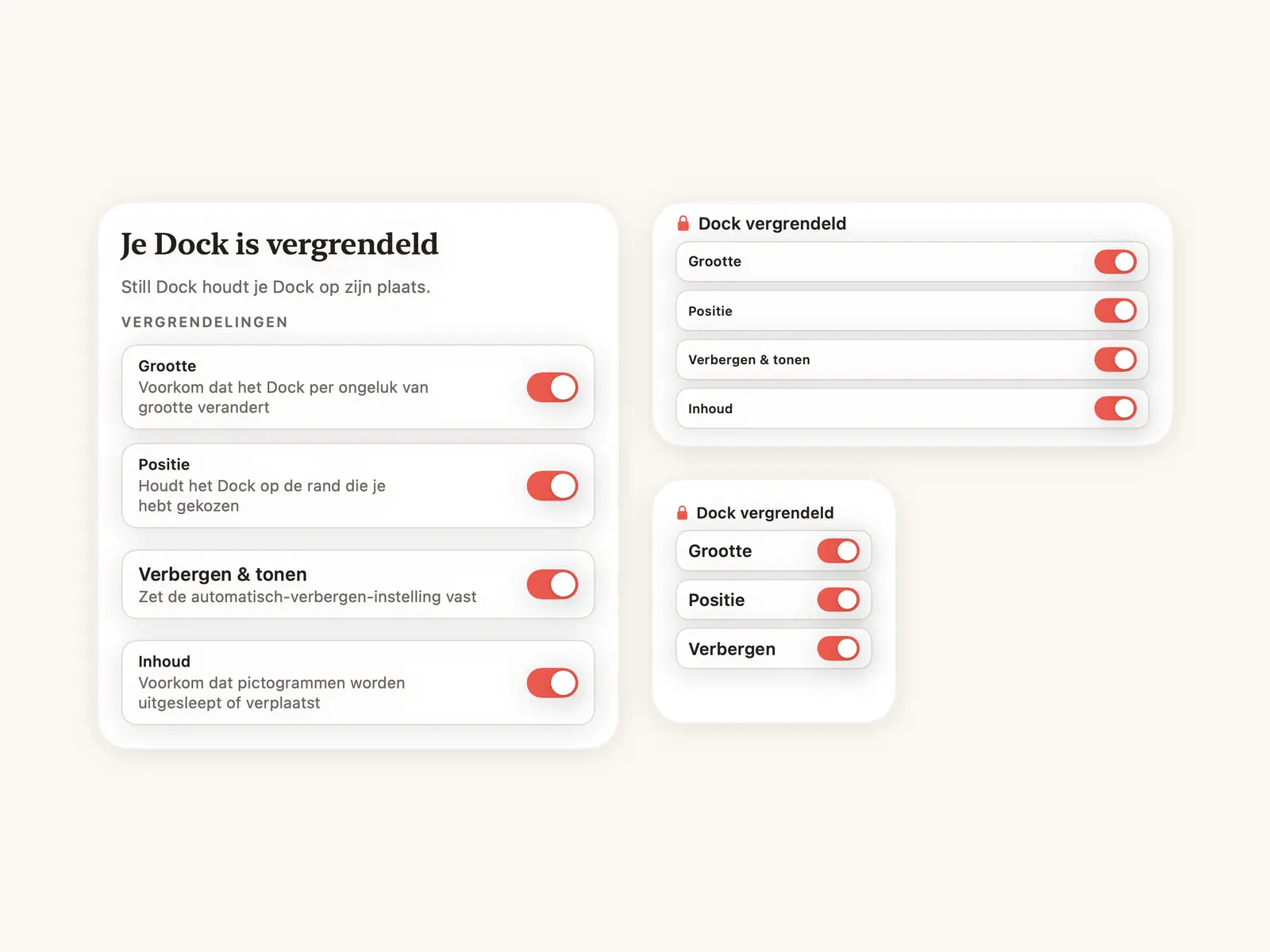 De widget van Still Dock op een bureaublad